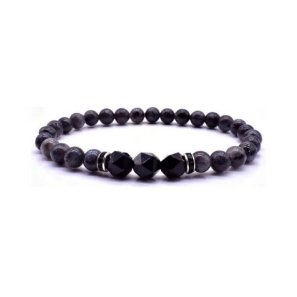 Mens Bracelet Set 3 Piece Beaded Leather Jewelry - Picture 4 of 4